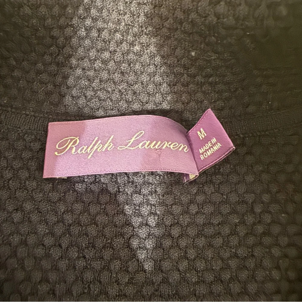 Ralph Lauren Purple Label Navy Knit Double Breasted Blazer Cardigan Size Medium